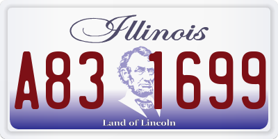 IL license plate A831699