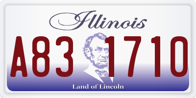 IL license plate A831710