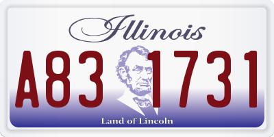 IL license plate A831731