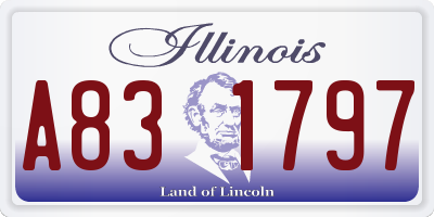 IL license plate A831797