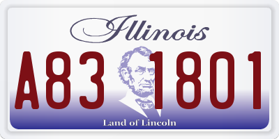 IL license plate A831801