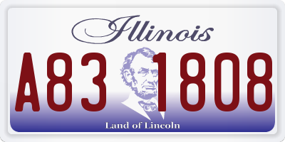 IL license plate A831808