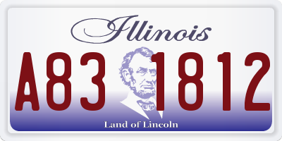 IL license plate A831812