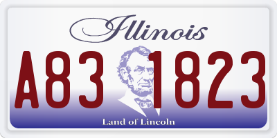 IL license plate A831823
