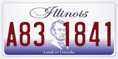 IL license plate A831841
