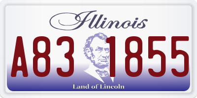 IL license plate A831855