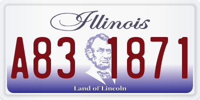 IL license plate A831871