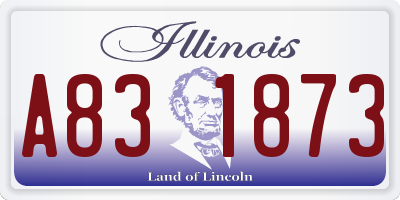 IL license plate A831873