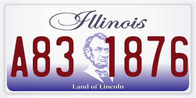 IL license plate A831876