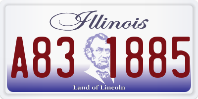 IL license plate A831885