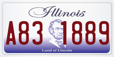 IL license plate A831889