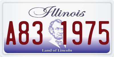 IL license plate A831975