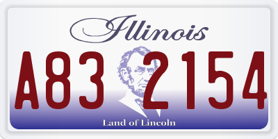 IL license plate A832154