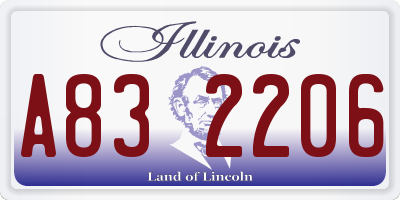 IL license plate A832206