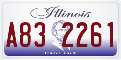 IL license plate A832261