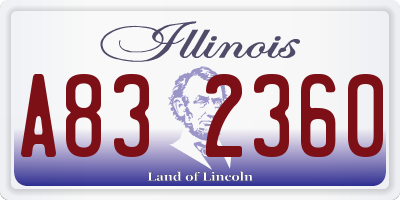 IL license plate A832360