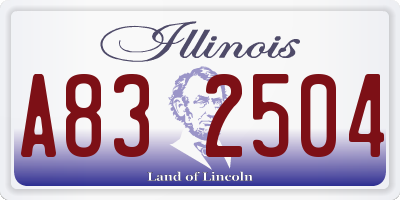 IL license plate A832504