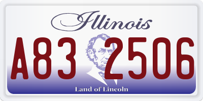 IL license plate A832506
