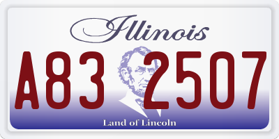 IL license plate A832507