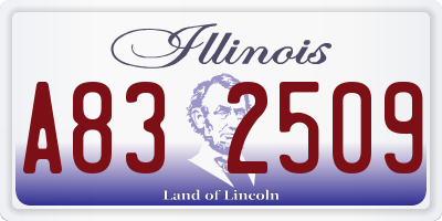IL license plate A832509