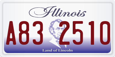 IL license plate A832510