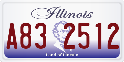 IL license plate A832512
