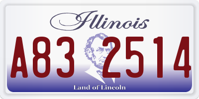 IL license plate A832514
