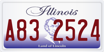 IL license plate A832524