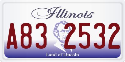 IL license plate A832532