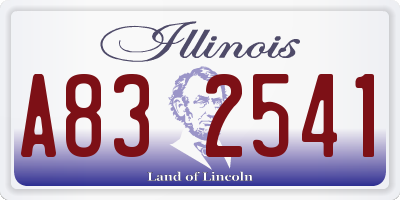 IL license plate A832541