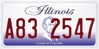 IL license plate A832547