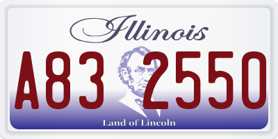 IL license plate A832550