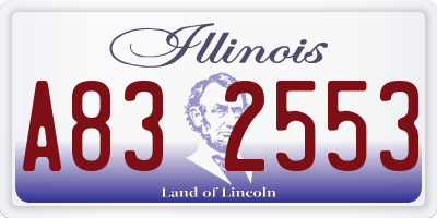 IL license plate A832553