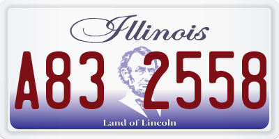 IL license plate A832558