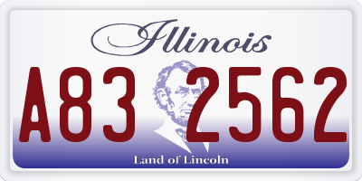 IL license plate A832562