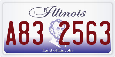IL license plate A832563