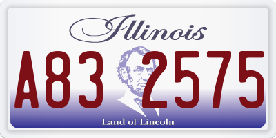 IL license plate A832575