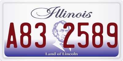 IL license plate A832589