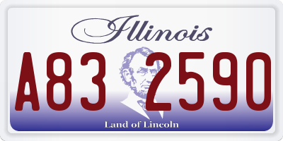 IL license plate A832590