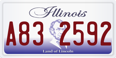 IL license plate A832592