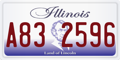 IL license plate A832596