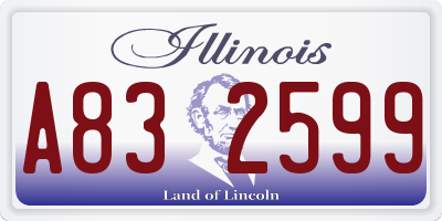 IL license plate A832599