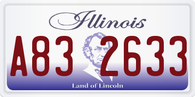 IL license plate A832633