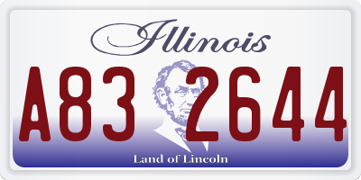 IL license plate A832644