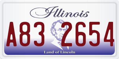 IL license plate A832654