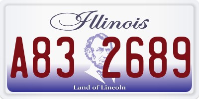 IL license plate A832689