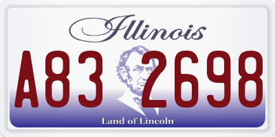 IL license plate A832698