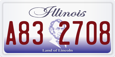 IL license plate A832708