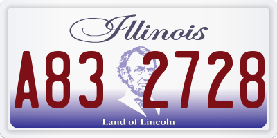 IL license plate A832728