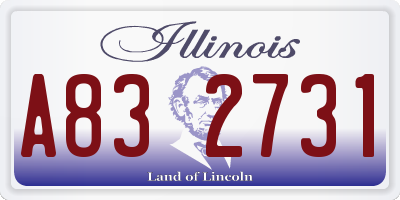 IL license plate A832731